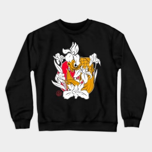 Goldfish between the irises Crewneck Sweatshirt